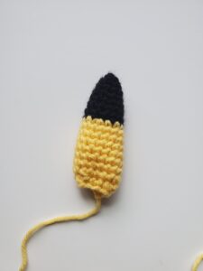 Finished Crochet pikachu ear