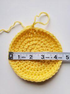 Crown measurement of crochet pikachu hat