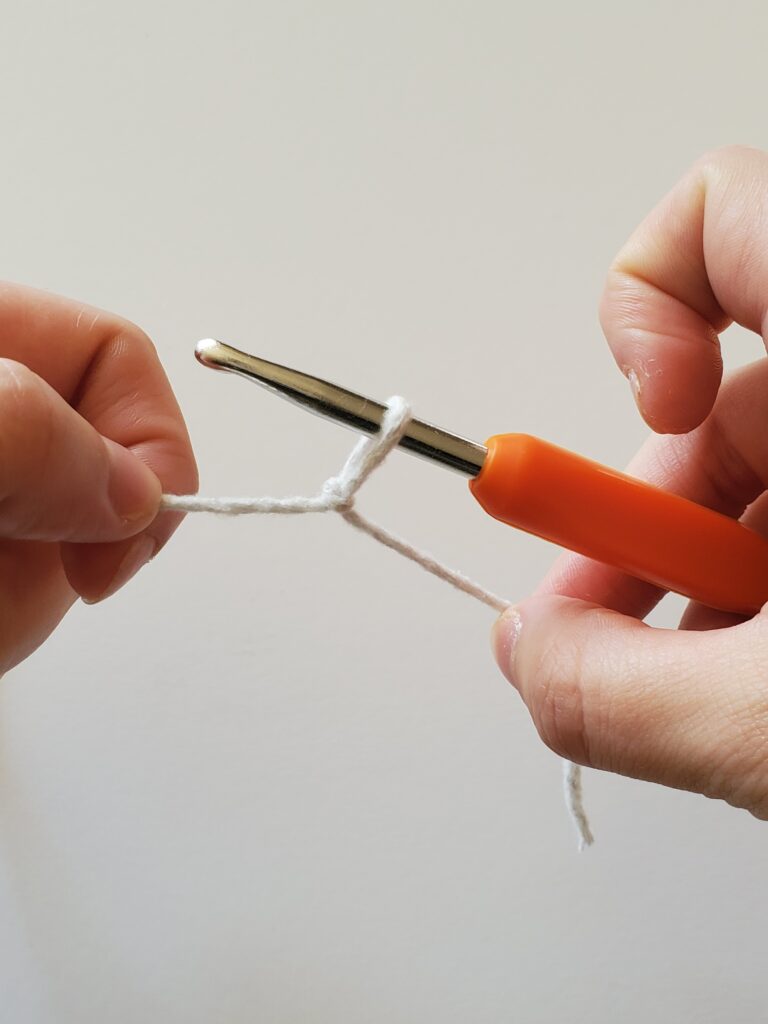 Last step of slip knot