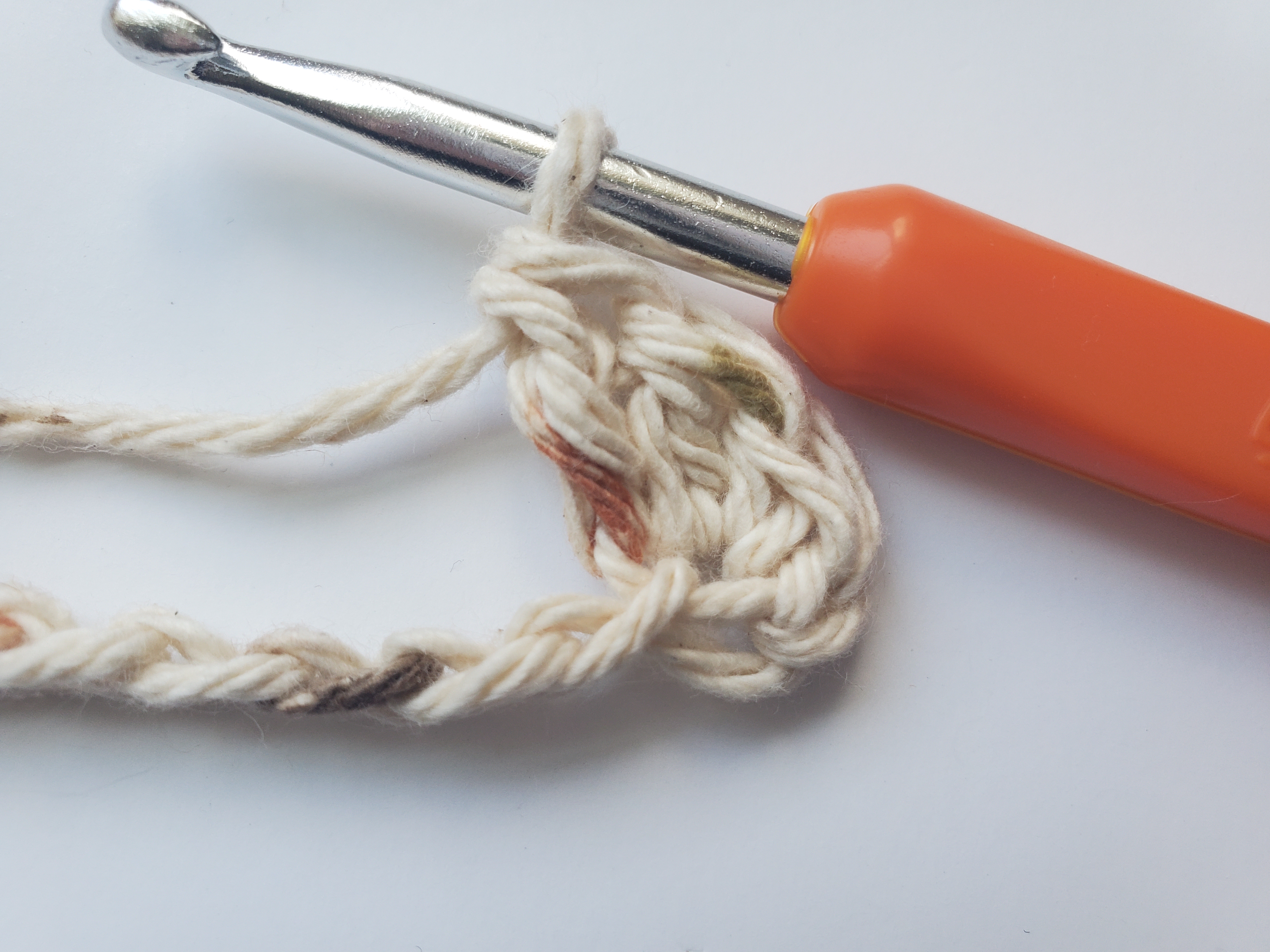 Beginning of Row 2 for Textured Dishcloth
