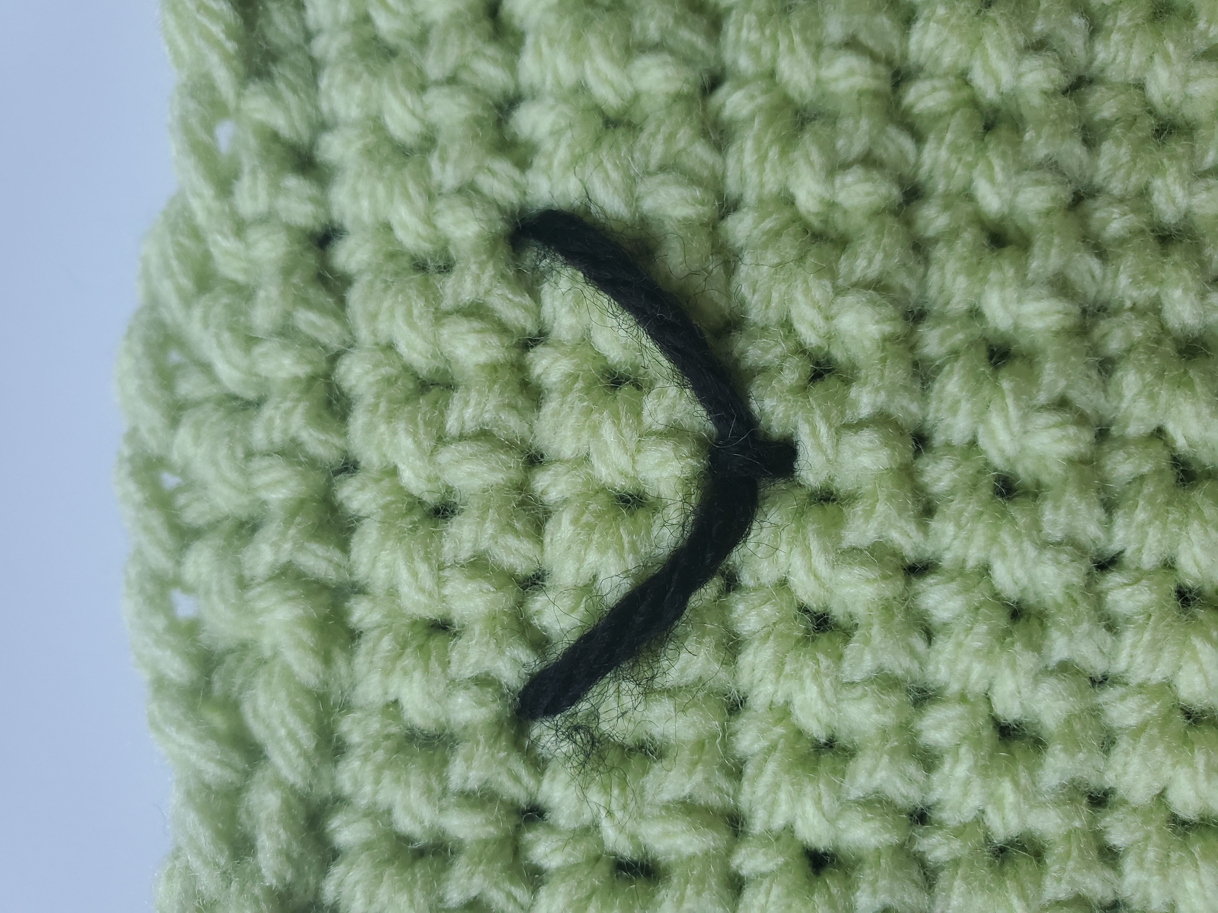 How to sew on mouth