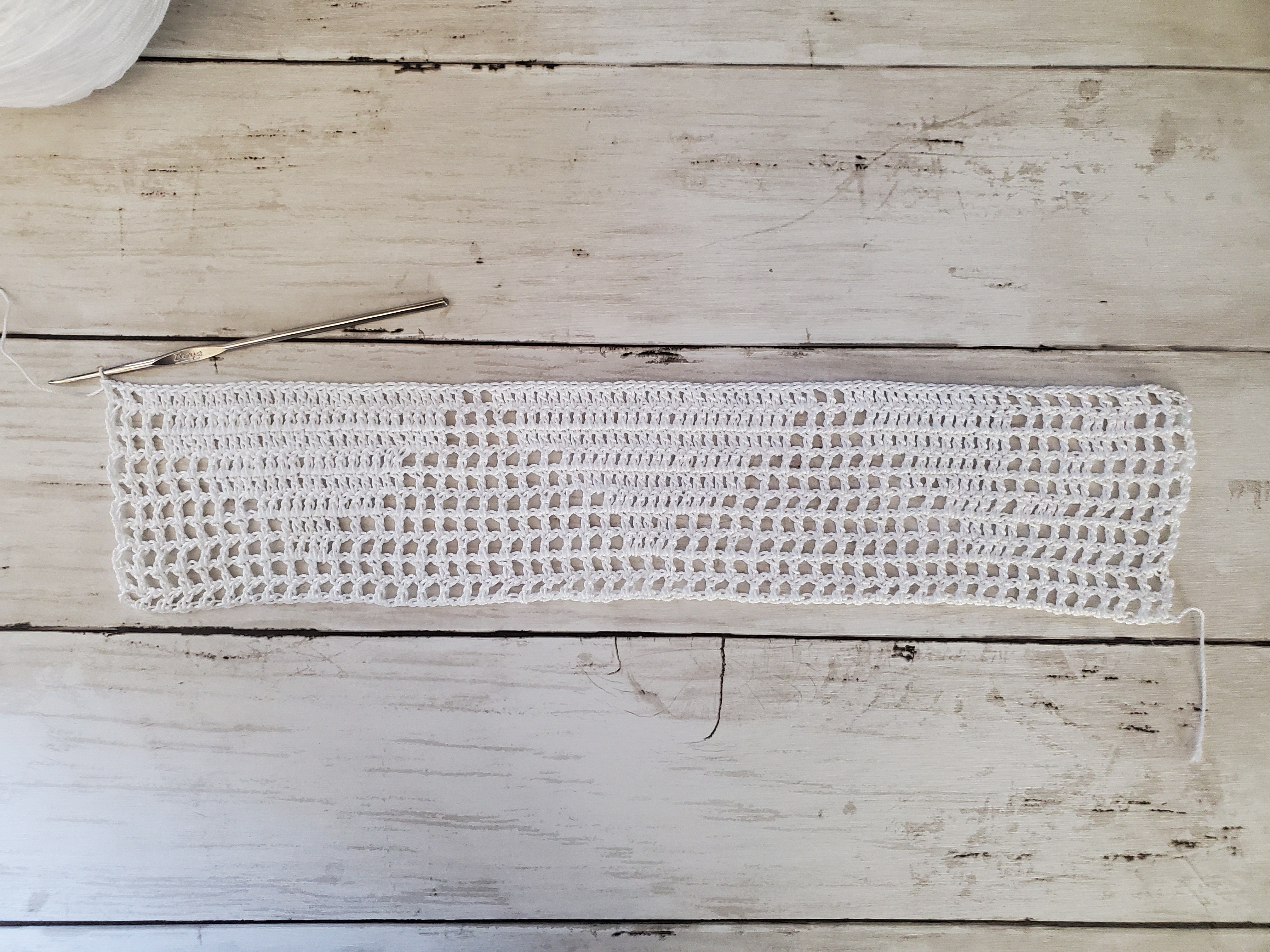 Row 10 of filet crochet LOZ Hearts