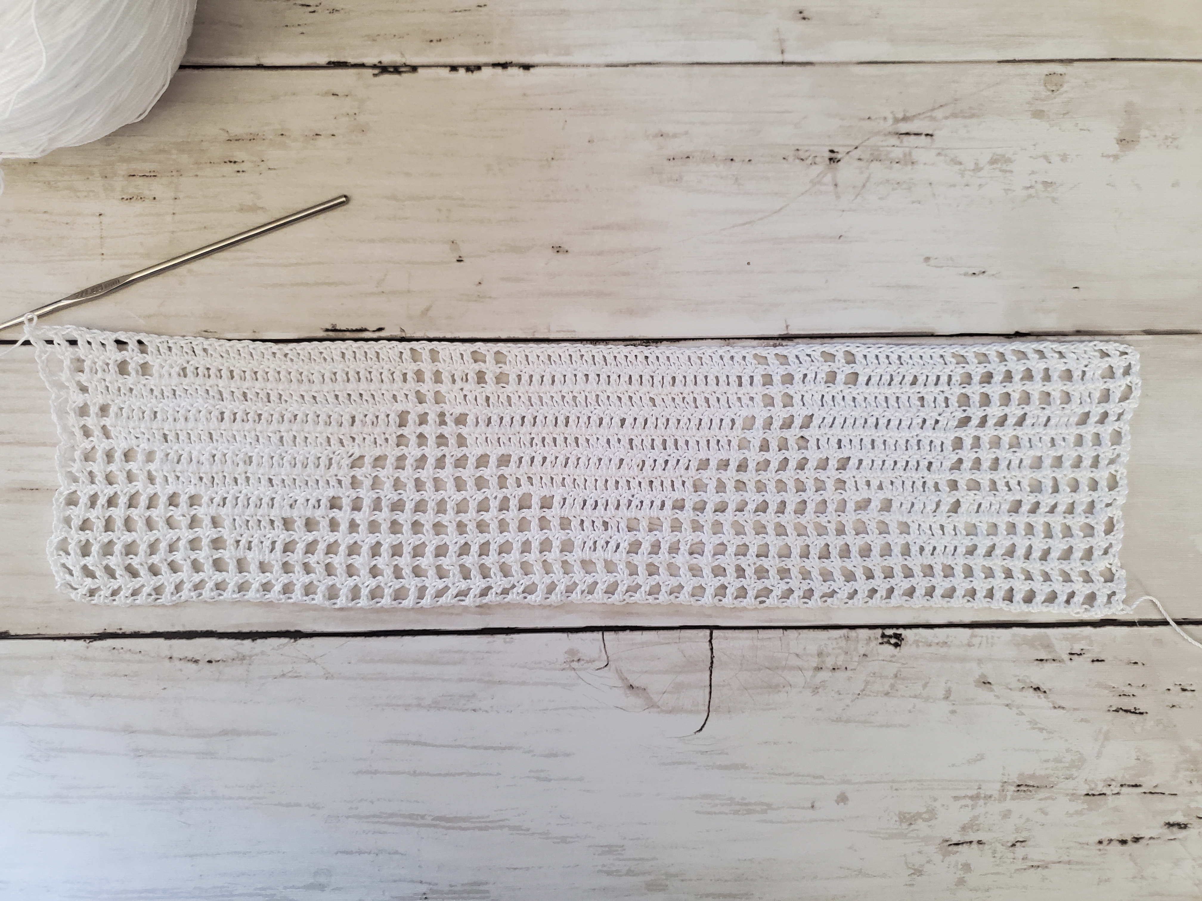 Row 12 of filet crochet LOZ Hearts