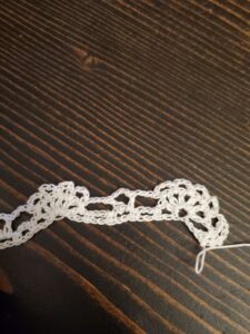crochet veil row 2