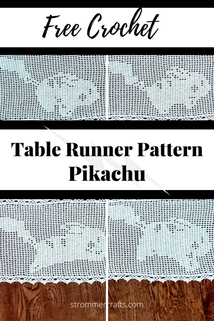 Crochet Pikachu Table Runner