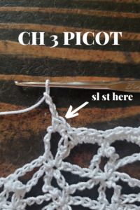 Crochet Veil Ch 3 Picot