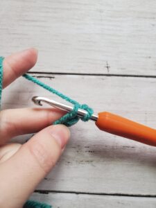 Insert Crochet Hook into 2nd Chain