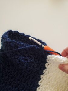 crochet sweater armhole join