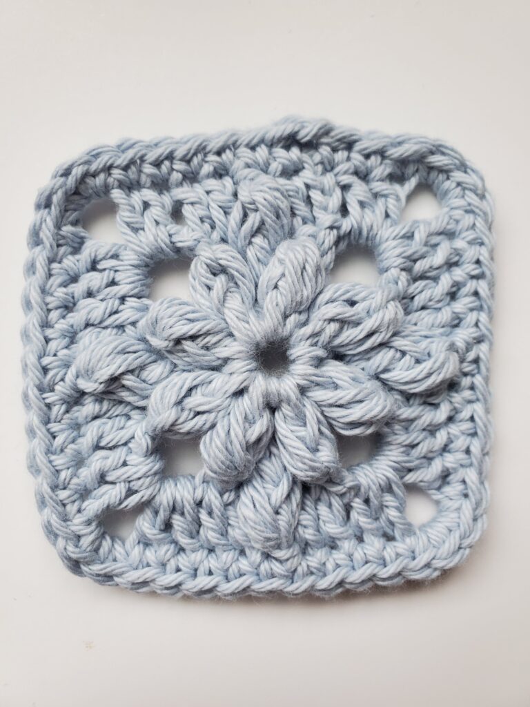 Bobble Drops Flower Crochet Square