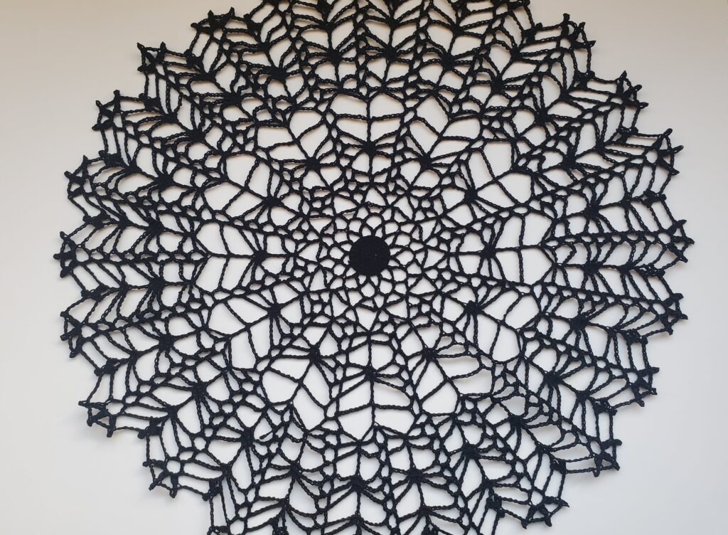spider web crochet doily