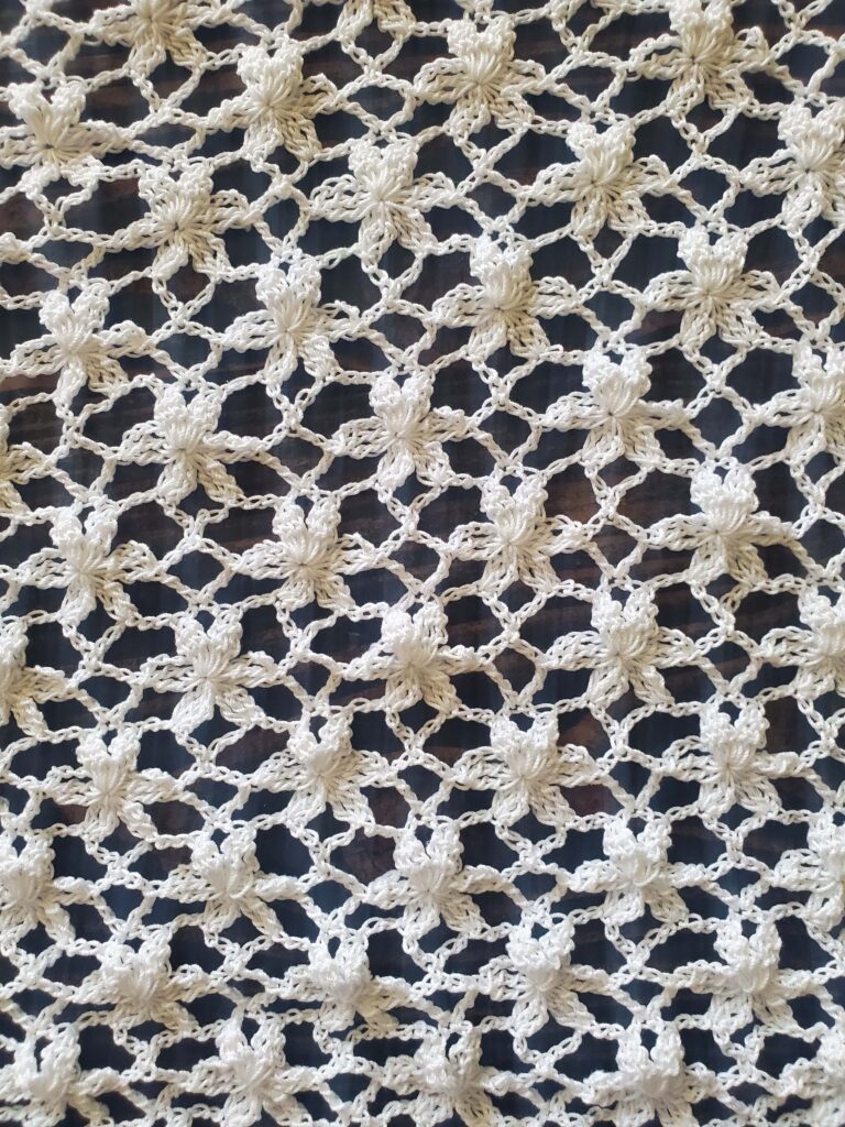 Crochet Flower Veil Close Up