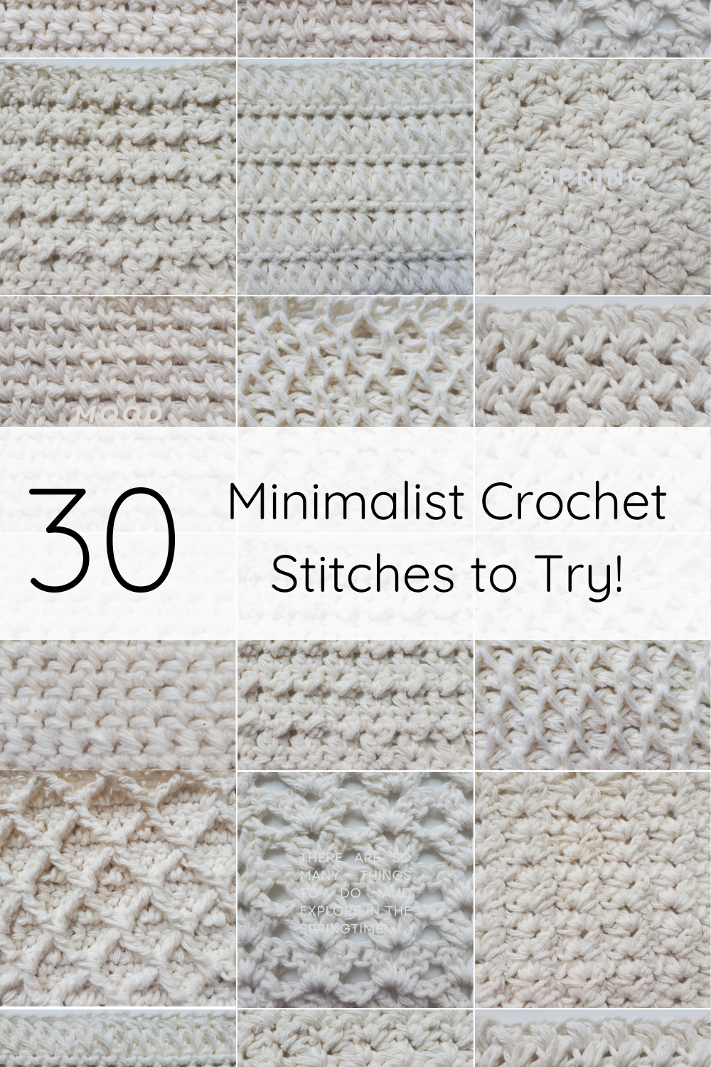 30 Minimalist Crochet Stitches to Try