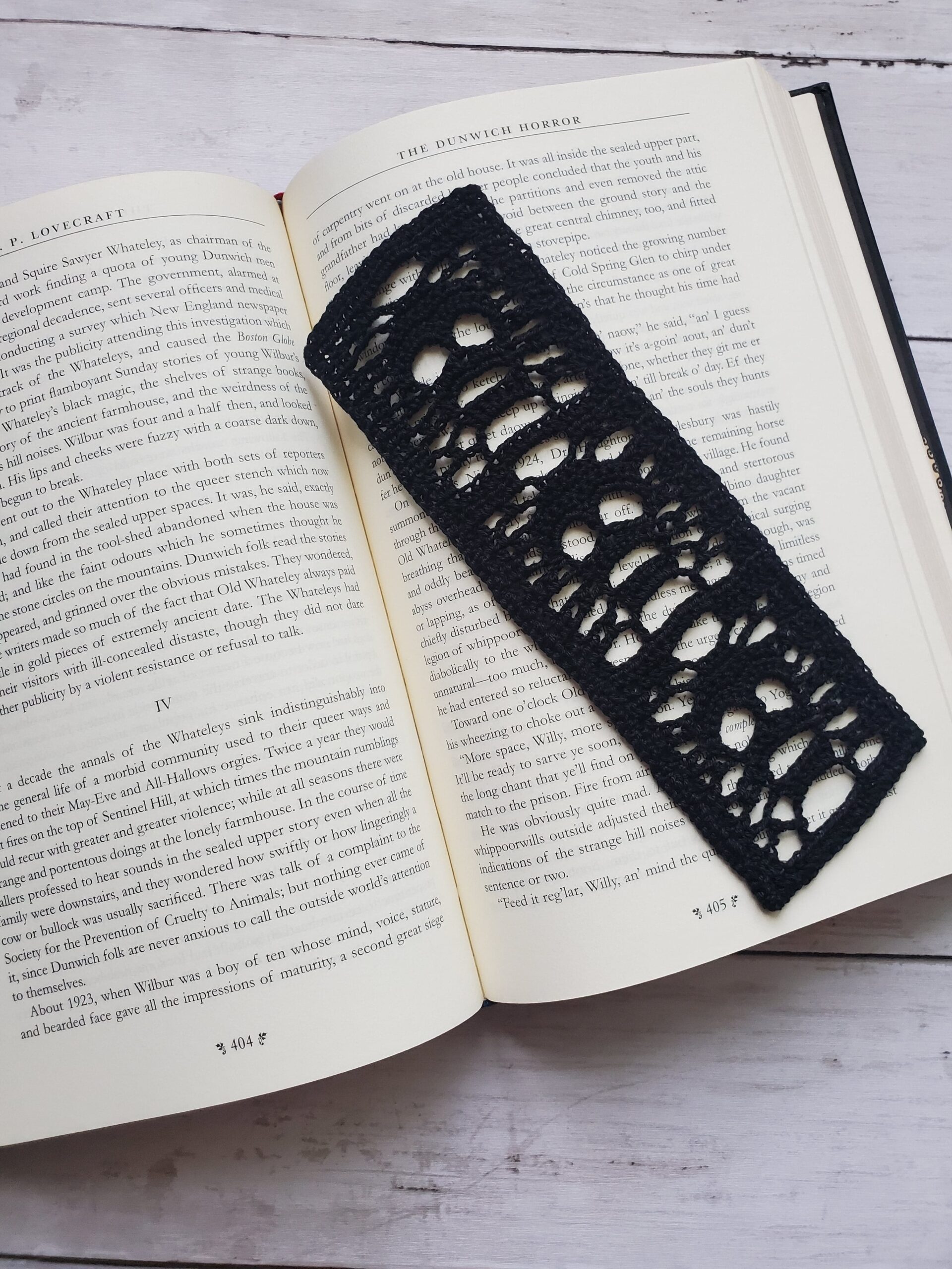 The Grim Reader Crochet Bookmark Pattern