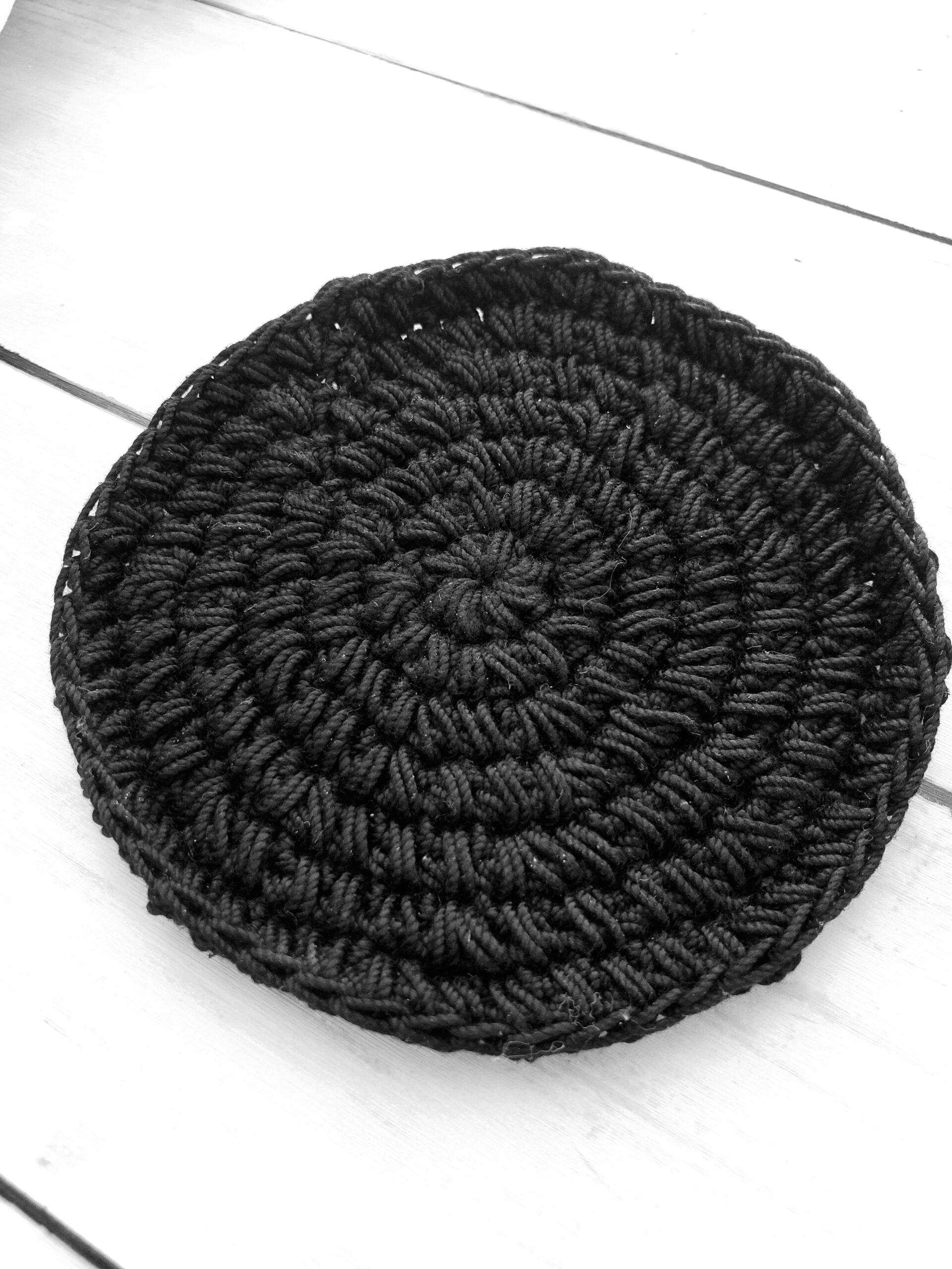 Gothic Crochet Pattern Black Coasters