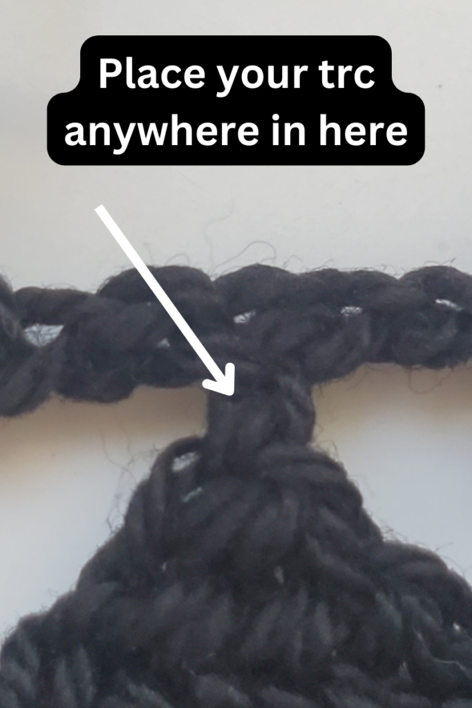 row 2 triangle increase trc placement