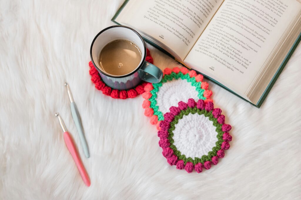 Crochet Coasters When Sad
