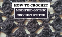 How to Crochet Modified Gothic Crochet Stitch