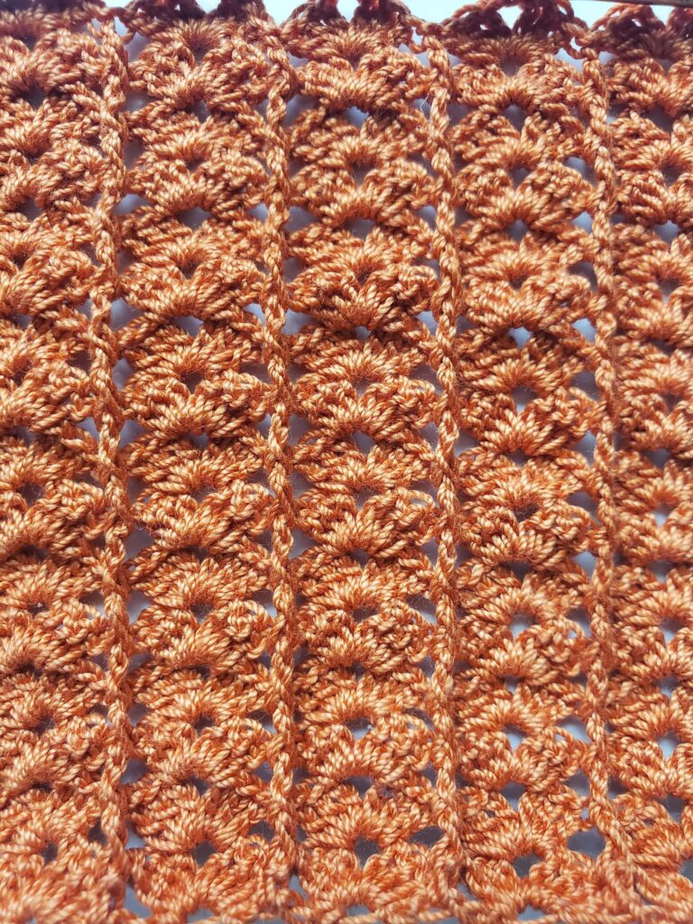 Front and Back Post Shell Stitch