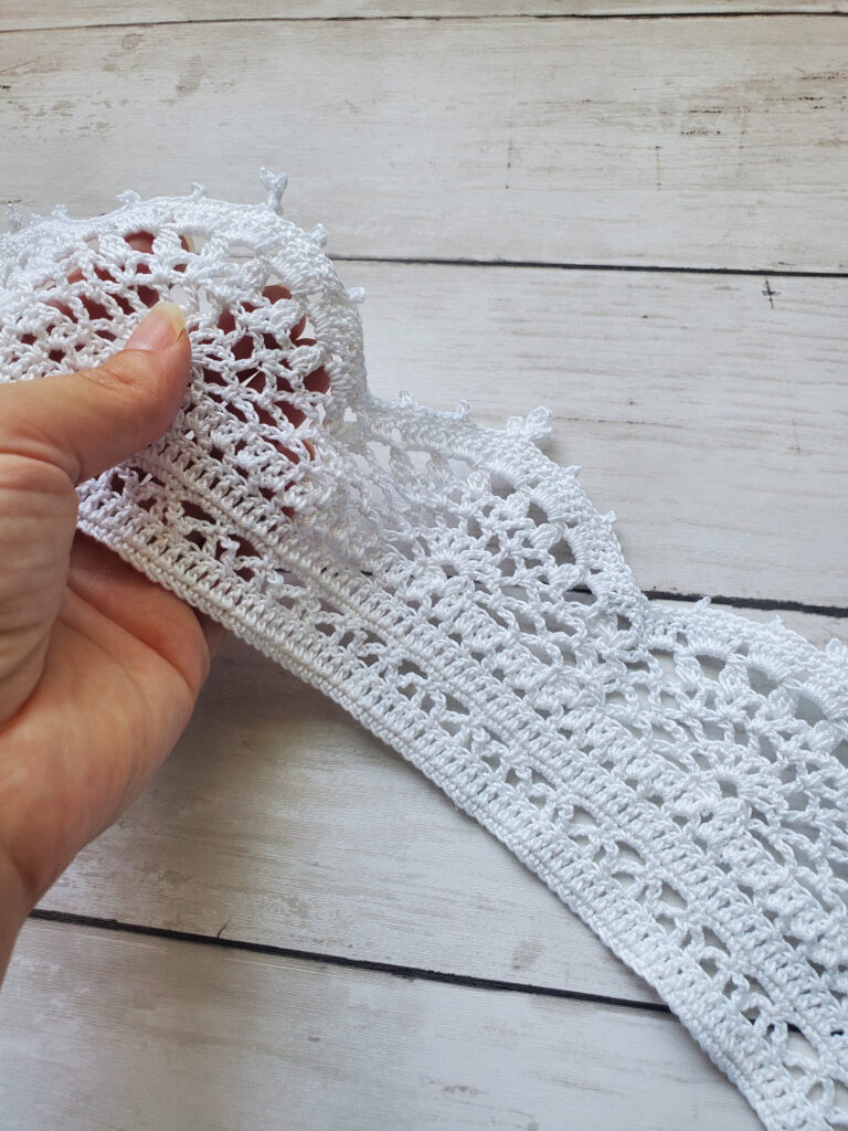Crochet Lace Edging for Wicker Basket