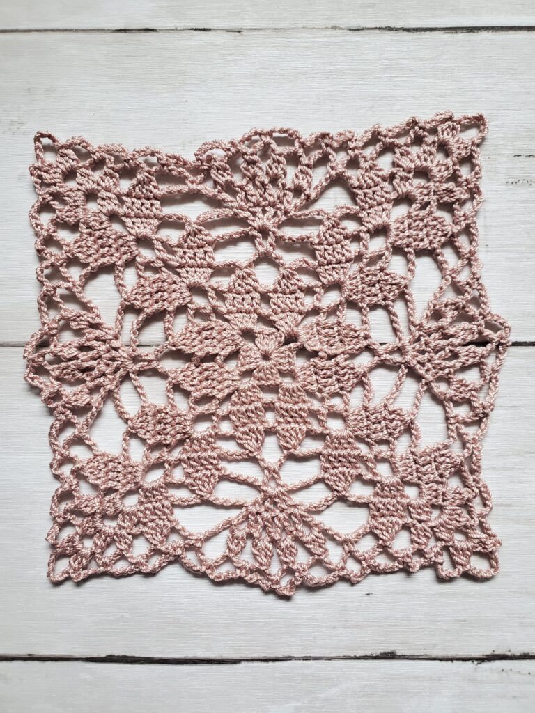 Floral Crochet Lace Square