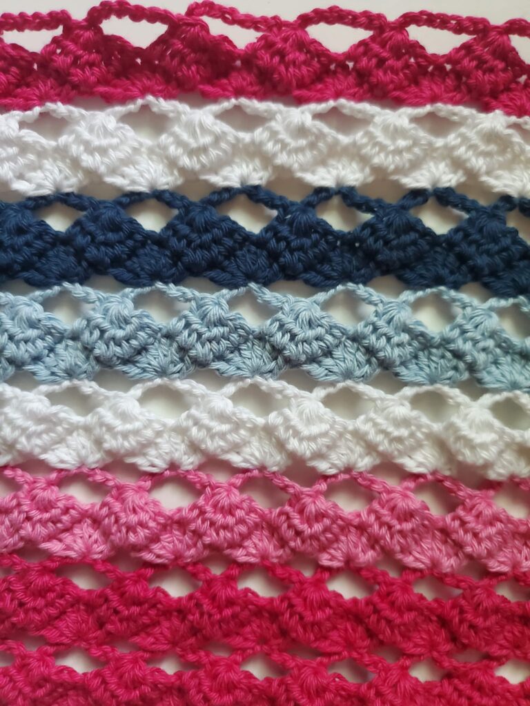 Crochet Heart Lace Wave Stitch