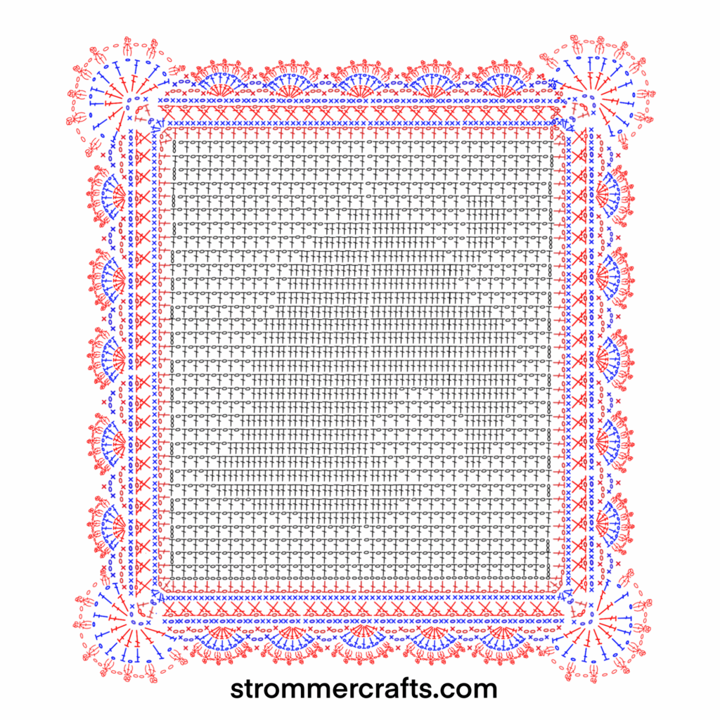 Crochet Animal Crossing Doily Chart
