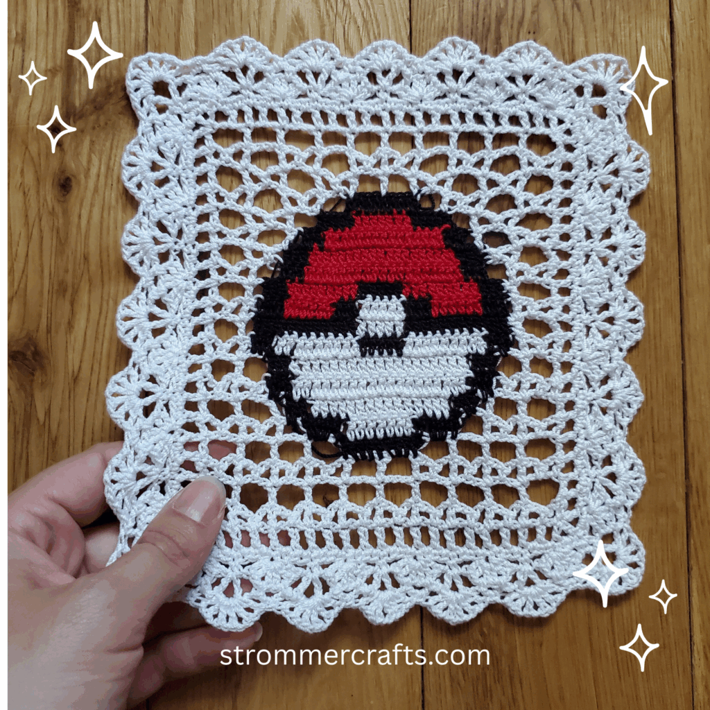 Breathtakingly Nostalgic Crochet Pokeball Doily