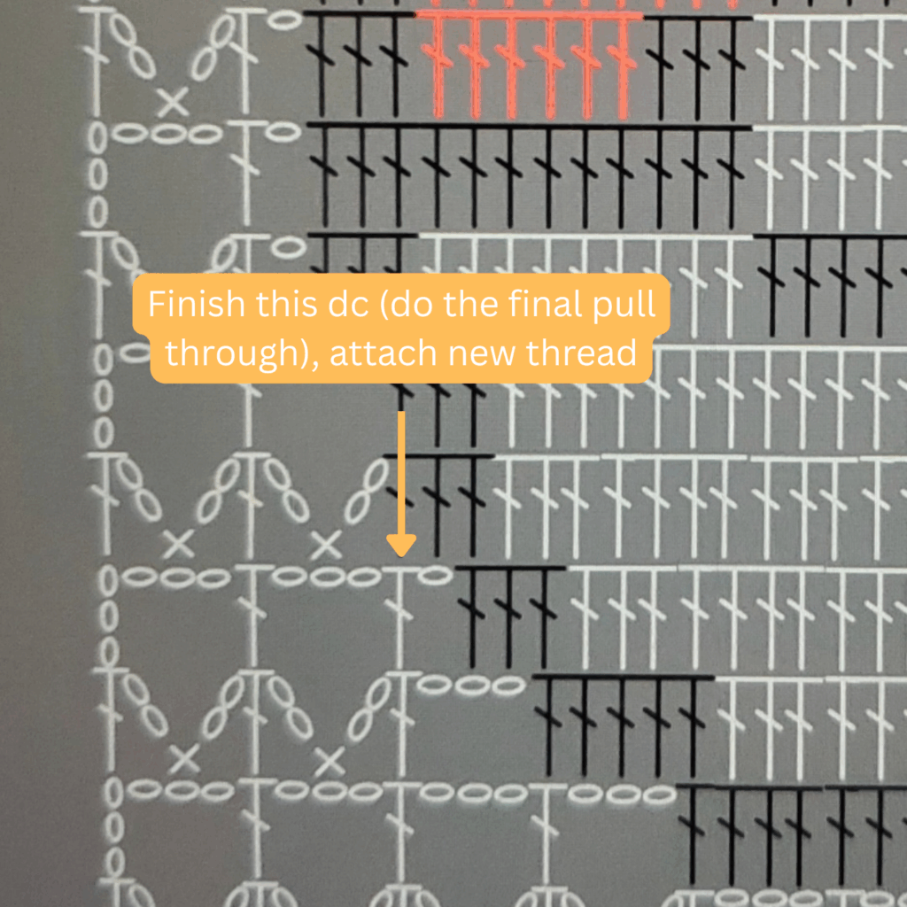 Color Change For Crochet Pokeball Doily 1