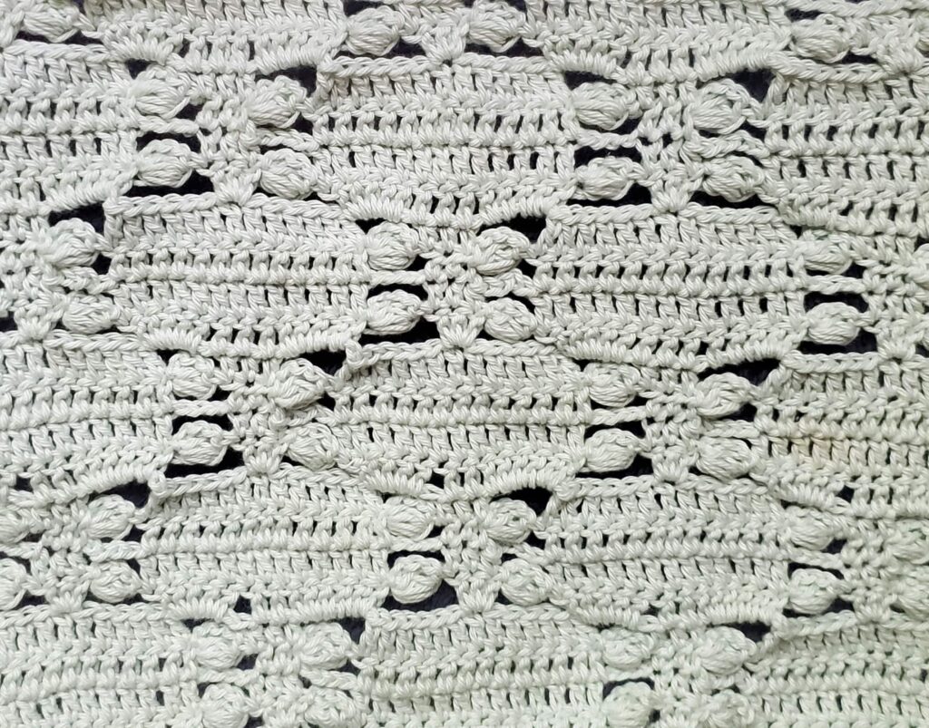 Crochet Puff Stitch Butterfly Blanket