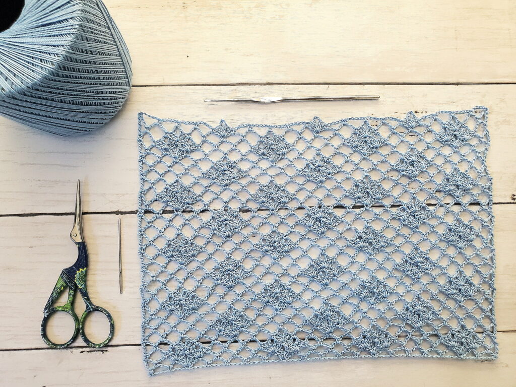 Crochet Lace Stitch with Diamonds
