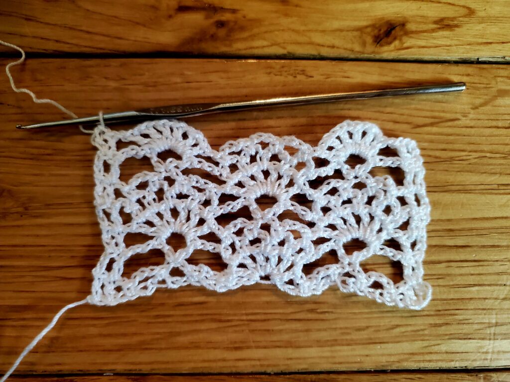 Crochet Infinity Veil Row 5