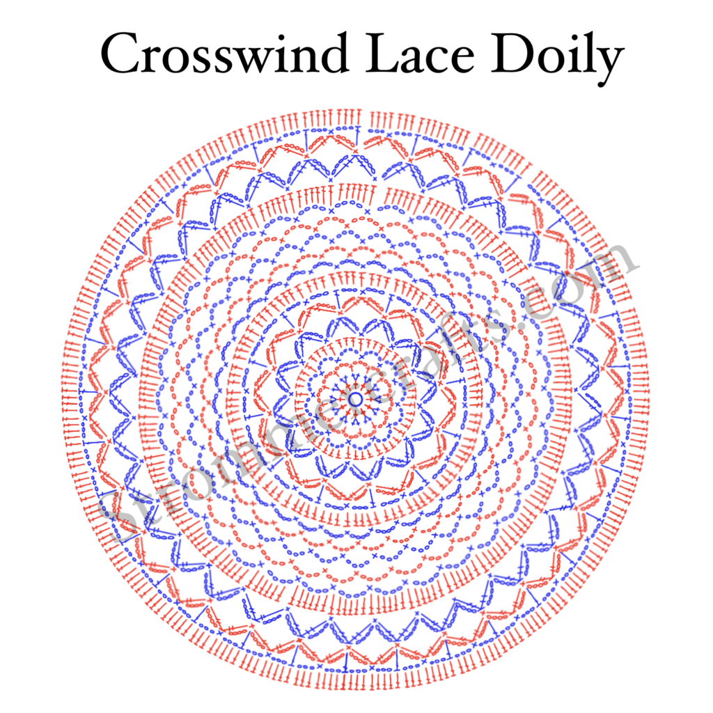 Crosswind Lace Doily Diagram