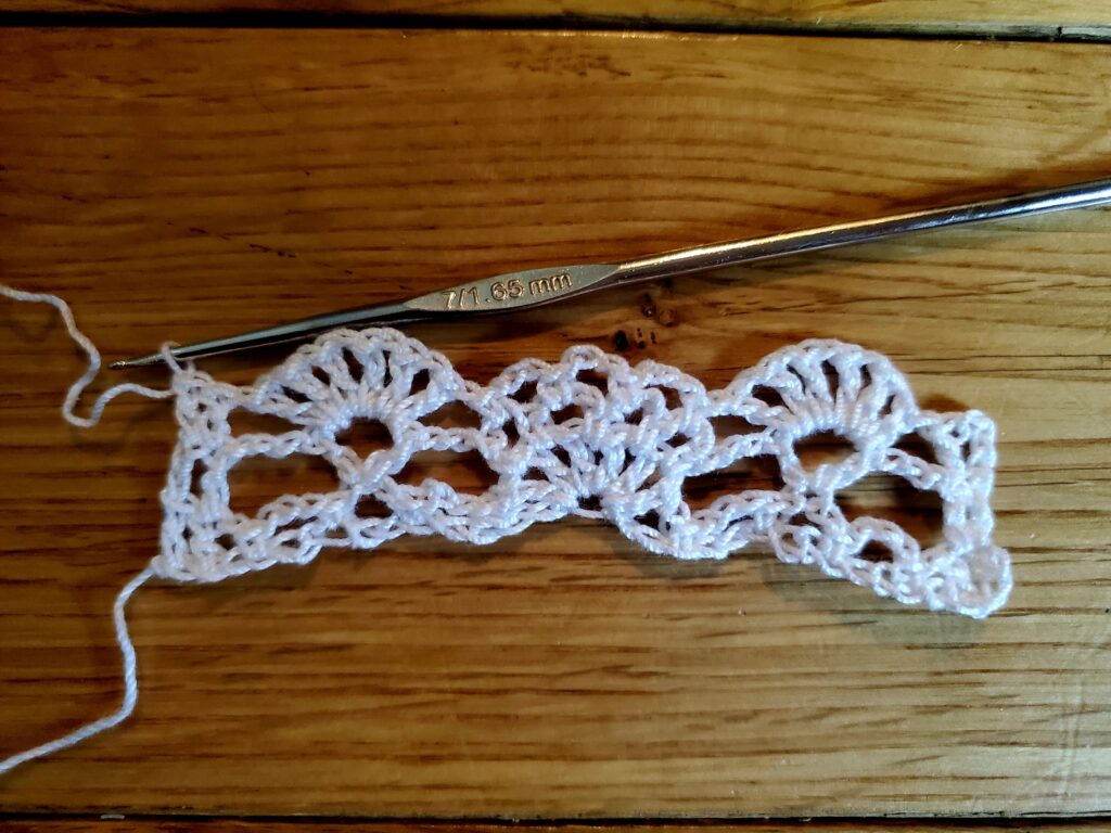 Infinity Crochet Veil Row 3